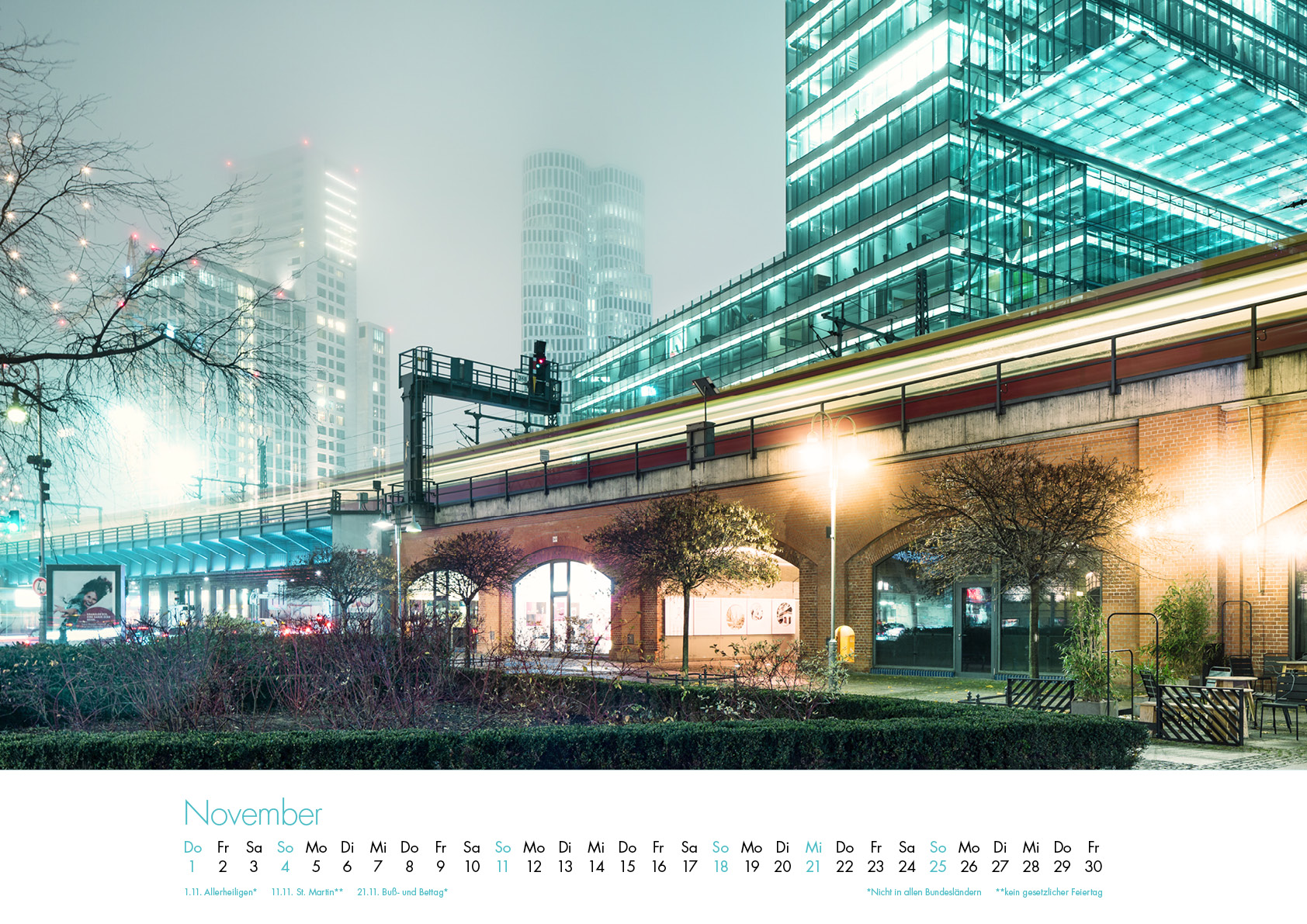 Der Charlottenburg-Kalender 2018 – November