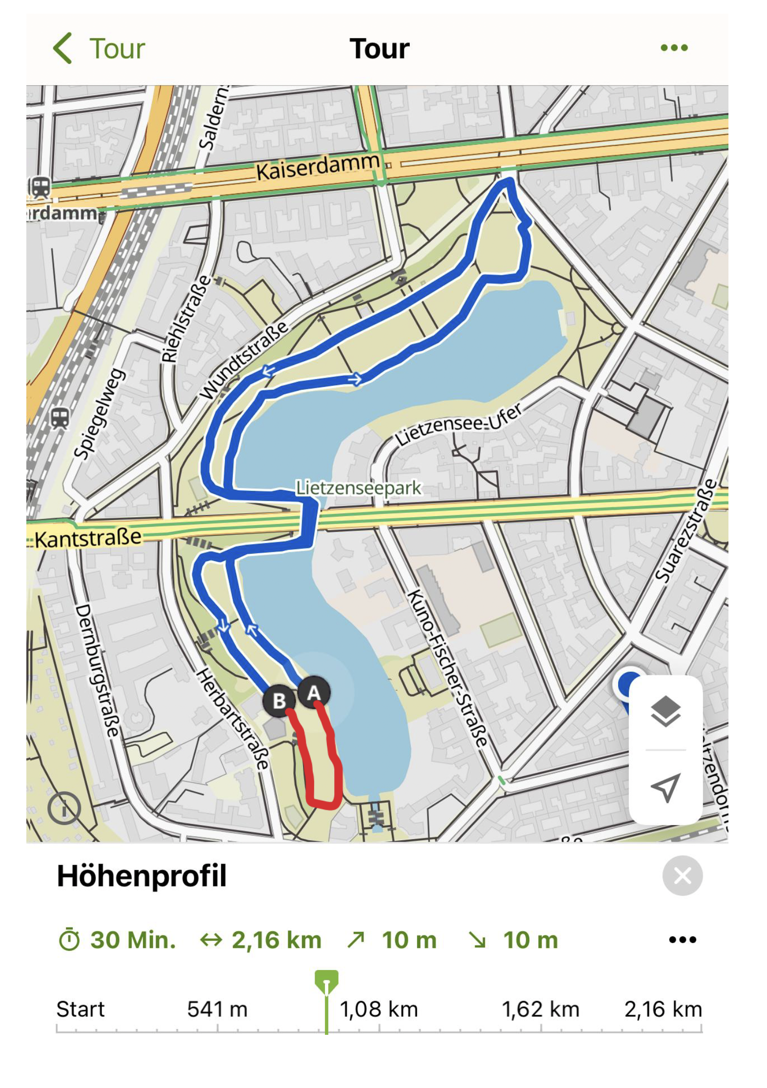 Streckenverlauf und START/ZIEL des ersten großen Lietzensee-Spendenlaufs 2025